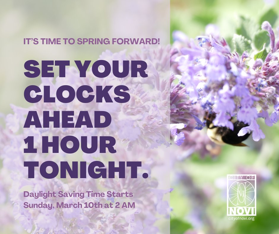 Anybody else ready for spring? 🌸 Don't forget to spring your clocks forward TONIGHT for Daylight Saving Time! Let's make the most of the extra hours of daylight. Bring on the flowers, sunshine, and warmer weather! 🌞 #springforward #readyforspring