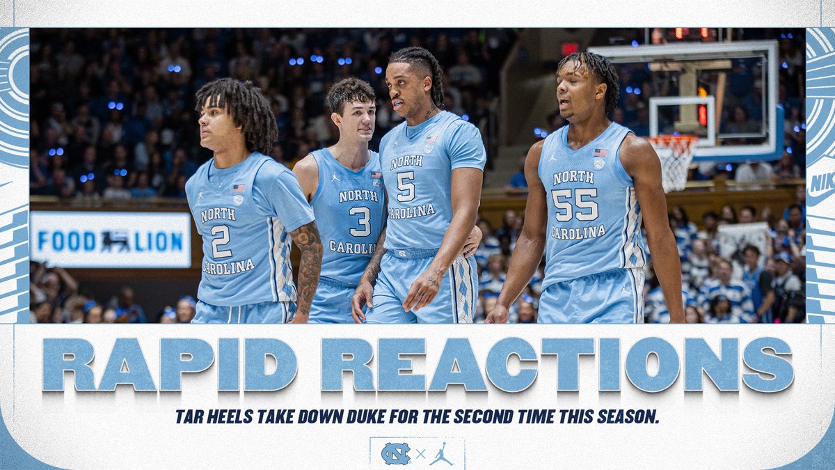 UNC_Basketball's tweet photo. Rapid Reactions

🔗: https://t.co/dxrqb1tIHP https://t.co/VJBCZrFtno