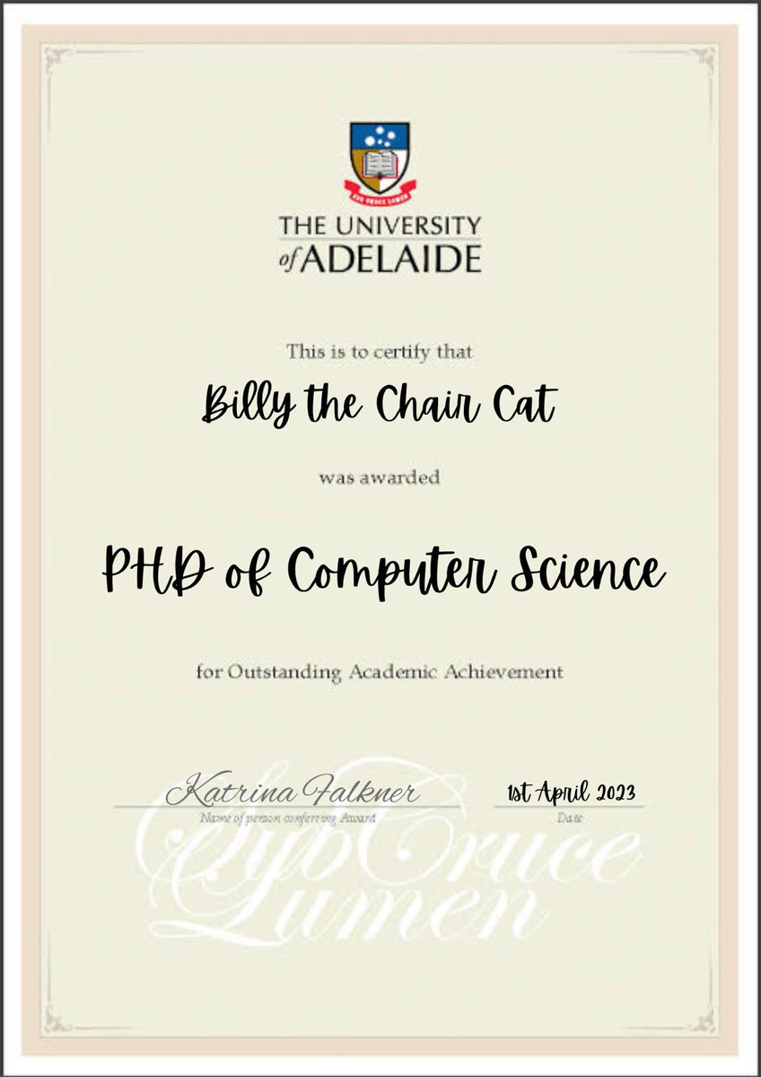 #BillyTheCat is now showing his credentials. In case SH's are unsure, he does have many, many qualifications. More than the muppets running this shit show $MNS $MNSEF #PotPlant #OvenMitt #Cockatoo