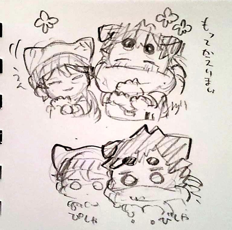 雪を持って帰りたいこいぬとこねこ 
