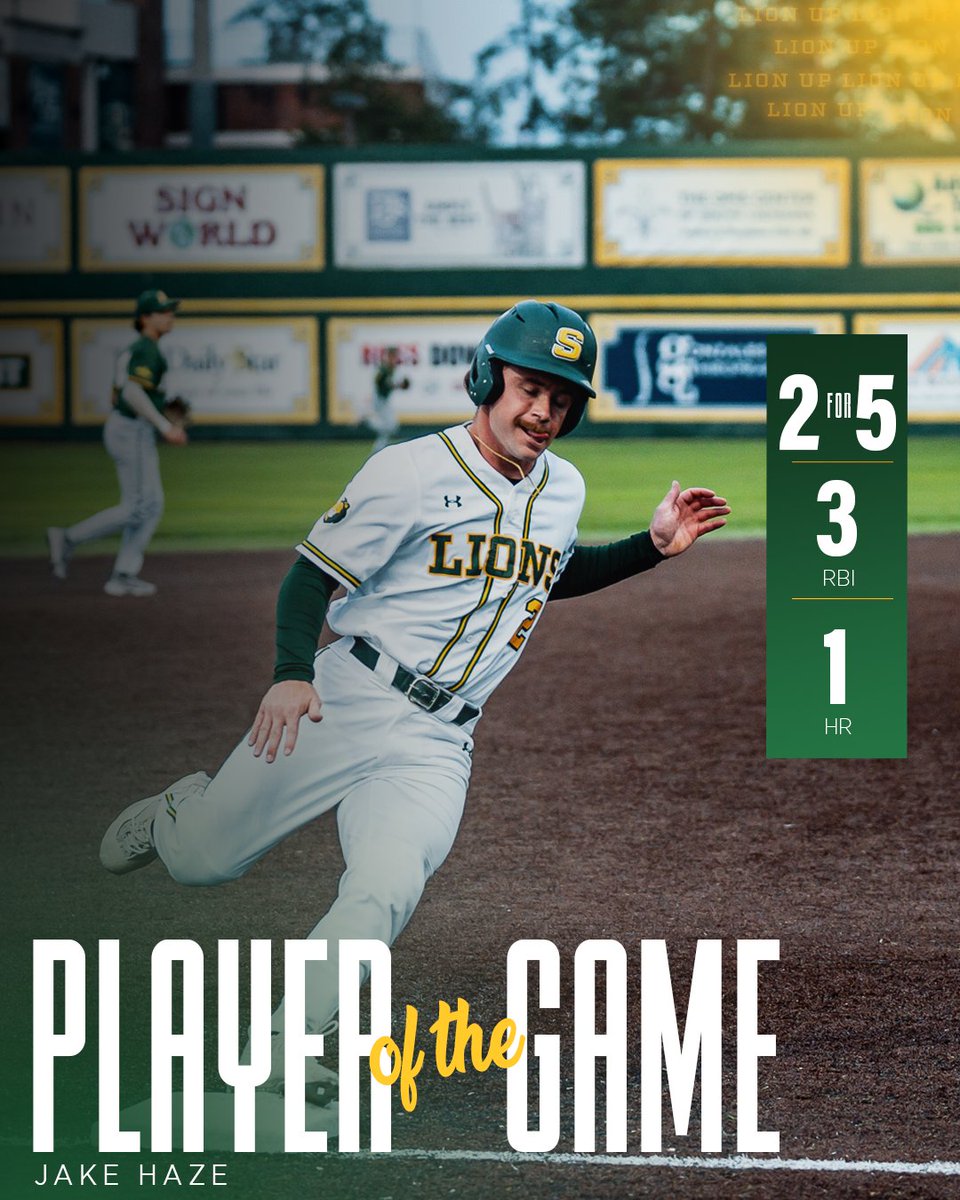 With his first HR as a Lion, Jake Haze helps power SLU to a win in the nightcap. In addition to his 3 RBIs, Haze scored twice.

#LionUp | #HammondAmerica