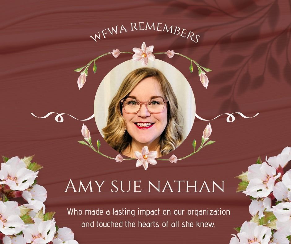 We've experienced an outpouring of love from so many WFWA members who have been touched by Amy Sue Nathan. In order to let her light continue to shine, we set up a donation option on our scholarship page for anyone who would like to donate in her name. buff.ly/3wOUgSZ