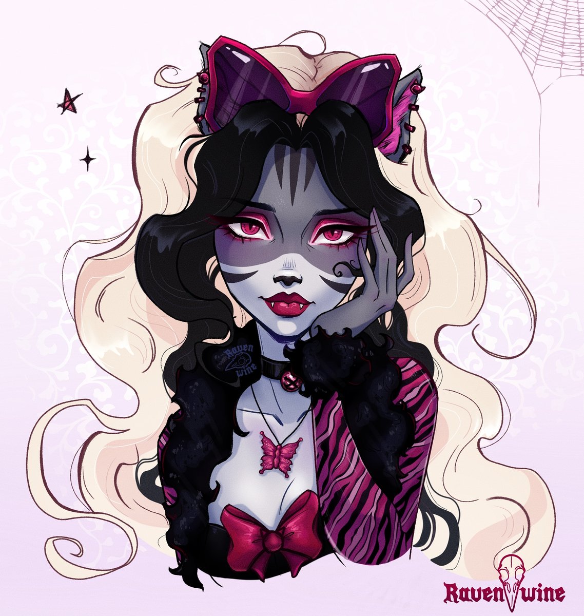 _ravenwine's tweet photo. ⛧ Commission ⛧ 
!Sub to my patreon for more content (Link in bio) 

#artgallery #artinfo #digitalart #illustration #design #cuteart #characterdesign #animegirl #MonsterGirls #MonsterHigh #DigitalArtist #character #WIP #photoshop #ipad #pink #catgirl #characterart https://t.co/PMKzxt3ekF