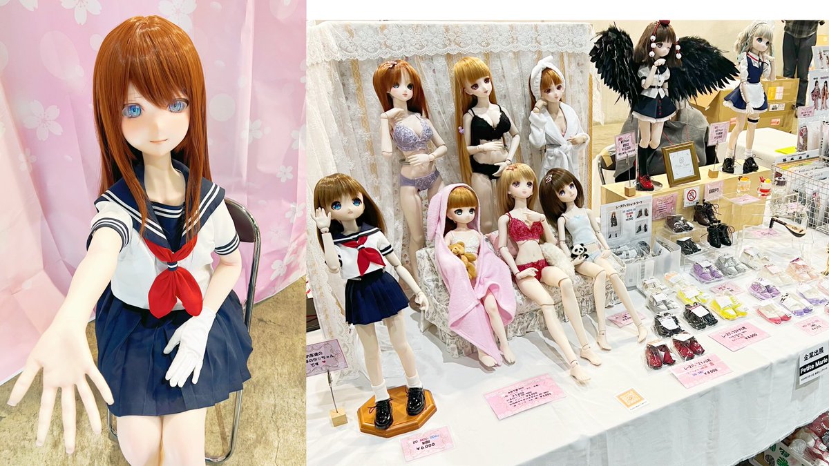 ✨設営完了✨ #アイドール東京 #PetiteMarie #等身大フィギュア #等身 