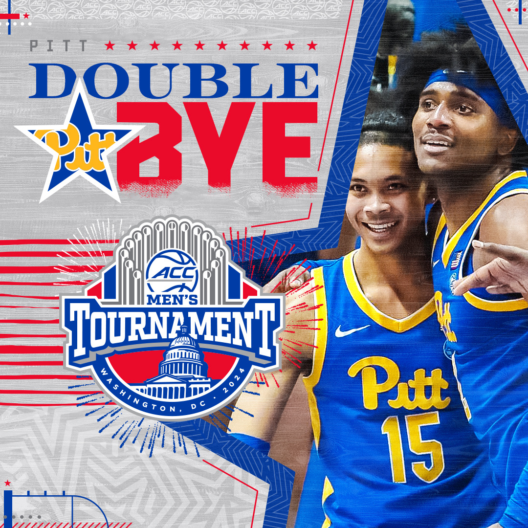 𝐃𝐎𝐔𝐁𝐋𝐄 𝐁𝐘𝐄 = 𝐒𝐄𝐂𝐔𝐑𝐄𝐃 @Pitt_MBB will play in the Quarterfinals for the 2024 ACC Men's Basketball Tournament! 🎟️ theacc.com/tickets 🏆 theacc.co/24mbbt
