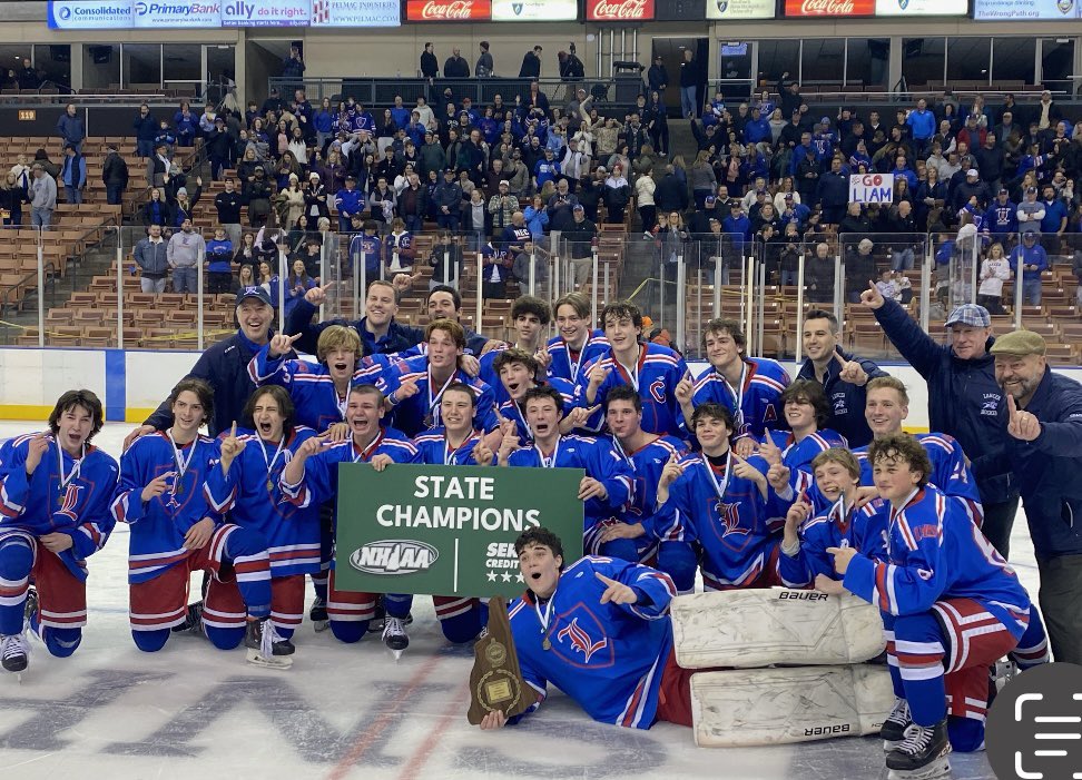 D1 State Champions are your Londonderry Lancers Hockey Team. Congrats to Coach Bears, his entire coaching staff and the team on a well deserved honor and season.