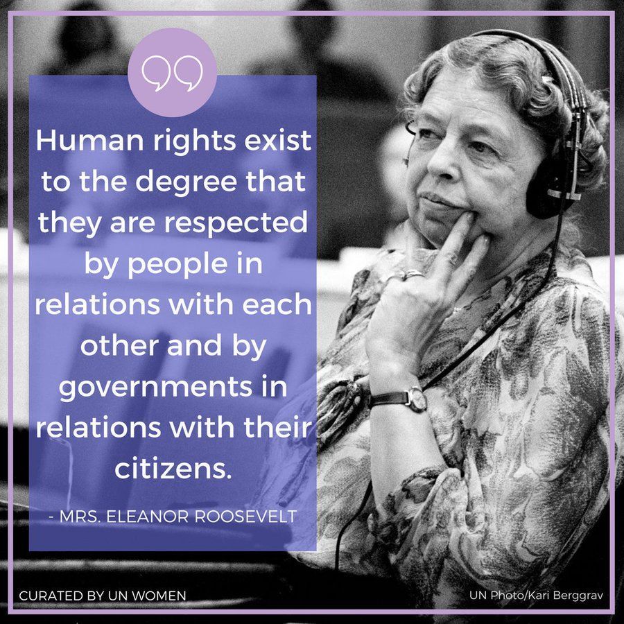Eleanor Roosevelt chaired the @UN Commission on Human Rights in 1949. Her contributions to the Universal Declaration of Human Rights made the document we refer to today. buff.ly/4321ZZE #StandUp4HumanRights #HumanRights75