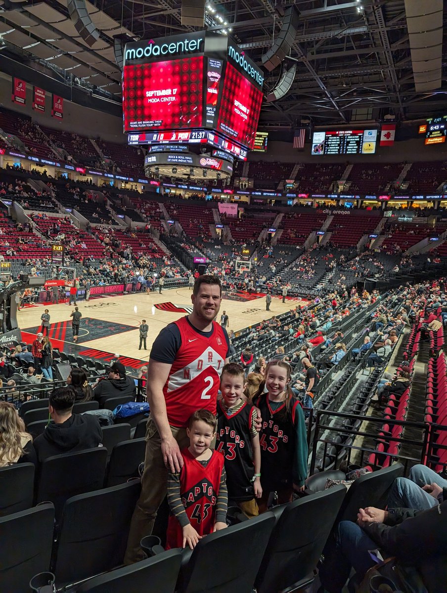 First NBA game with the kids. Go <a href="/Raptors/">Toronto Raptors</a>