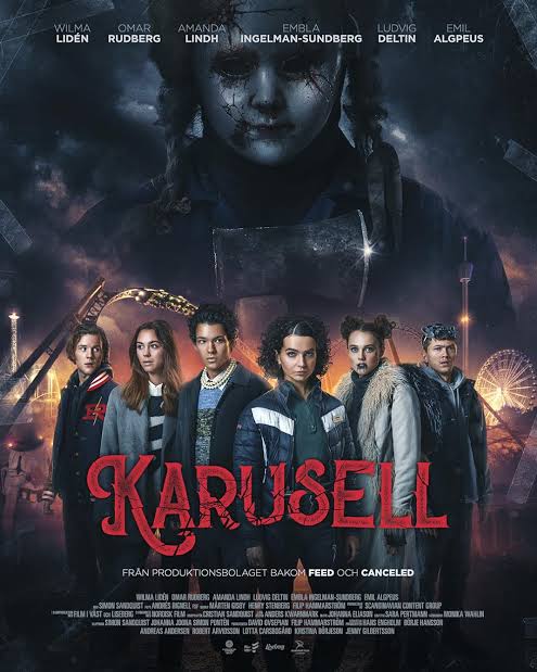 SandymoonMX's tweet photo. Vi #Karusell o
#HalloweenPark #película de #terror sueca donde la venganza de un personaje con una siniestra máscara cobra la vida de varios jóvenes que un año atrás ocasionaron la muerte de una morra. Ya saben pan con lo mismo, en todos los países tienen las mismas ideas 🤷🤦🏻 https://t.co/GNTk31SvLM