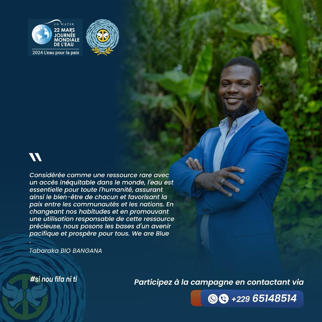 TabarakaBio's tweet photo. Je participe à la campagne digitale initiée par mon collègue Sètondé Ricardo AHOUIGNAN en faveur de l'eau, une ressource indispensable à la vie sur terre.

Mon message : « Considérée comme une ressource rare avec un accès inéquitable dans le monde, l'eau est essentielle pour https://t.co/XMlFCx9T3o
