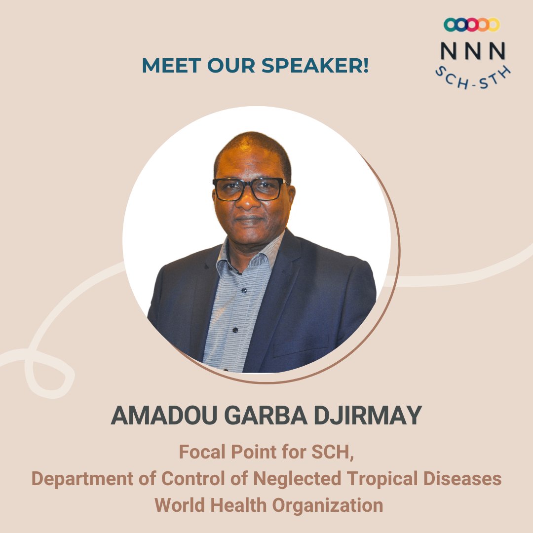 📢 Meet our speakers for the upcoming NNN SCH-STH DSG March 2024 meeting!  

🗣️Dr Amadou Garba Djirmay (Focal Point for SCH, Department of Control of Neglected Tropical Diseases, World Health Organization)

📷Topic: WHO work on Monitoring and Evaluation of SCH and STH: an update