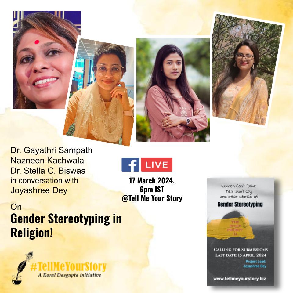 _TMYS_'s tweet photo. A panel discussion to understand the realities of Gender Stereotyping. More details coming soon!
The Story Project 13 is calling the submissions of #short stories, #essays and #poems on #genderstereotyping.
For submission guidelines
https://t.co/K39UtaF5o8
@NazneenKachwala https://t.co/1ji4tpU1Rm