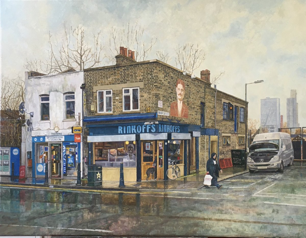Rinkoffs on a wet morning 2020 - appropriate for today’s weather! Happily it’s still standing ⁦@thegentleauthor⁩ ⁦@PaintingsLondon⁩ ⁦@GrimArtGroup⁩ ⁦@ahistoryinart⁩ ⁦@TownhouseWindow⁩ ⁦@JohnConstableRA⁩ ⁦@GovArtCol⁩ ⁦@GuildhallArt⁩