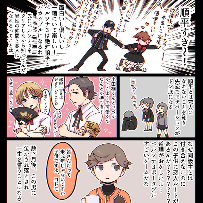 P3P初見プレイ中盤までこんな感じでした絵 