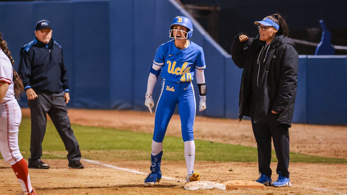UCLA Softball (@uclasoftball) on Twitter photo In front of a sold-out crowd at Easton Stadium, <a href="/jadelynallchin/">jadelyn allchin</a> came up clutch with two outs and delivered the game-tying hit to help the Bruins (13-6, 2-0) walk-off on Utah, 6-5.
Recap: ucla.in/3wPOBvW In front of a sold-out crowd at Easton Stadium, <a href="/jadelynallchin/">jadelyn allchin</a> came up clutch with two outs and delivered the game-tying hit to help the Bruins (13-6, 2-0) walk-off on Utah, 6-5.
Recap: ucla.in/3wPOBvW