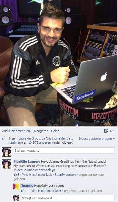 camerella1985's tweet photo. 10 years ago... FacebookQ&A with @JUANES #LocoDeAmor https://t.co/mboiIYxnqD
