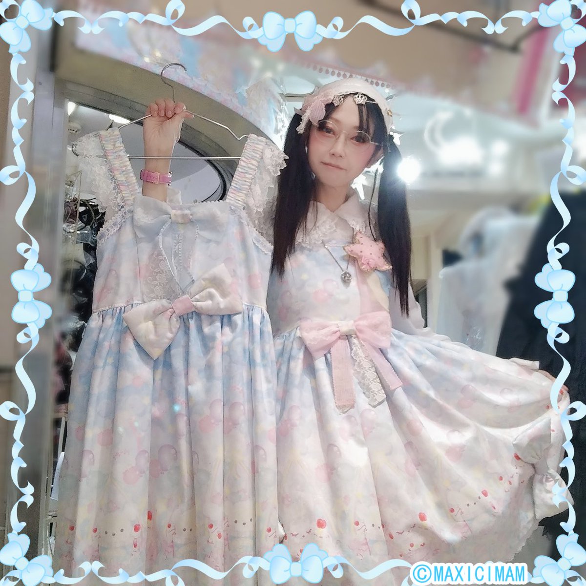 maxicimam_h's tweet photo. マキシマム原宿店本日も18時まで営業しております。
これからの季節は🫧シャボン玉🫧柄がお勧めです🫧

マキシマム原宿店にはmamとラブリーサイズの
シャボン玉柄jskの在庫がございます🫧

スタッフも着用してます。お揃いでいかがでしょうか😉

皆様のご来店をワクワクしてお待ちしております😍 https://t.co/4pwEoCO4AY