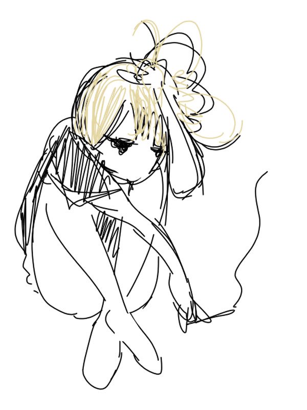 laugh_ex_k's tweet photo. やさぐれ女子
#イラスト　#落書き https://t.co/sXgRiancM5