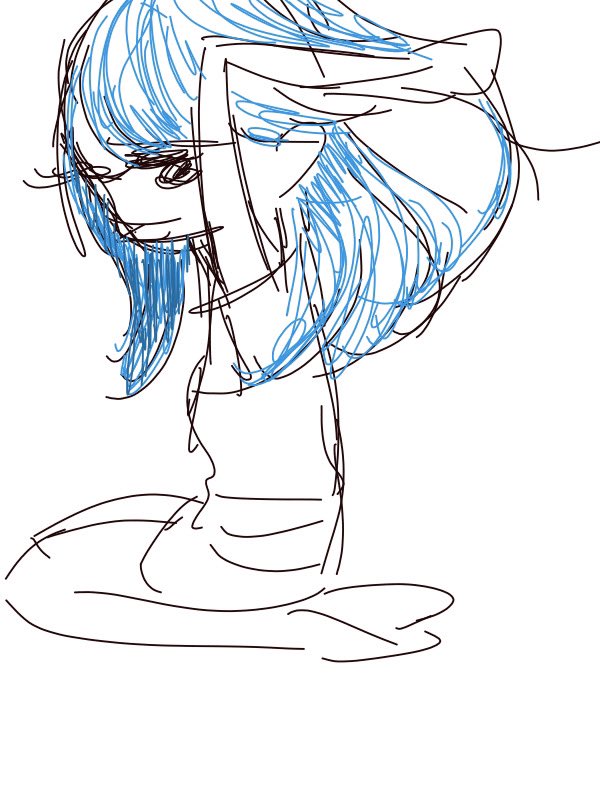 laugh_ex_k's tweet photo. やさぐれ女子
#イラスト　#落書き https://t.co/sXgRiancM5