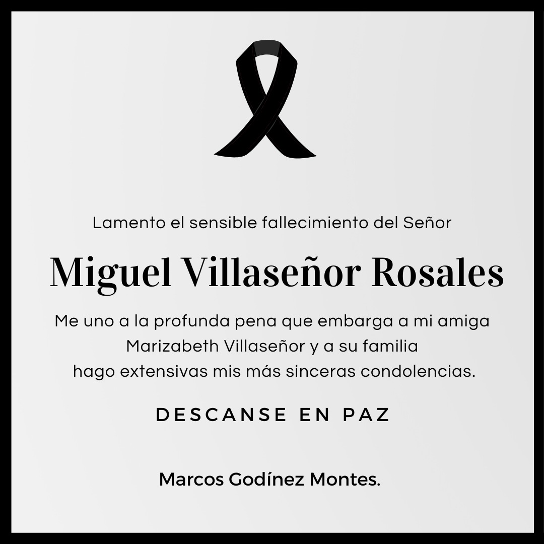 MarcosGodinezM's tweet photo. Es con gran tristeza que me entero del fallecimiento del padre de mi amiga Marizabeth Villaseñor. En estos momentos difíciles, quiero expresar mi más sentido pésame a ella, su familia y todos sus seres queridos. Mis pensamientos y oraciones están con ustedes. https://t.co/LzVgq2tqur