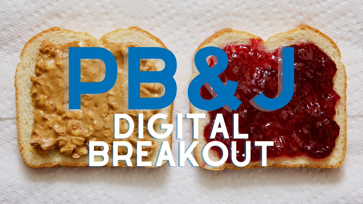 TCEA's tweet photo. Are you and your students up for the challenge? Solve the PB&amp;J digital breakout and rescue our supply of the greatest sandwich spread ever created! 🥪🔍 

https://t.co/DBSrMz7DwD  @preimers
#DigitalBreakout #STEMChallenge #breakoutedu #teachertwitter https://t.co/owO6FGy0o1