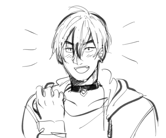 doodle of touma i did after not using my tablet for a billion years to encourage myself. he also believes you can do whatever you are having trouble with atm