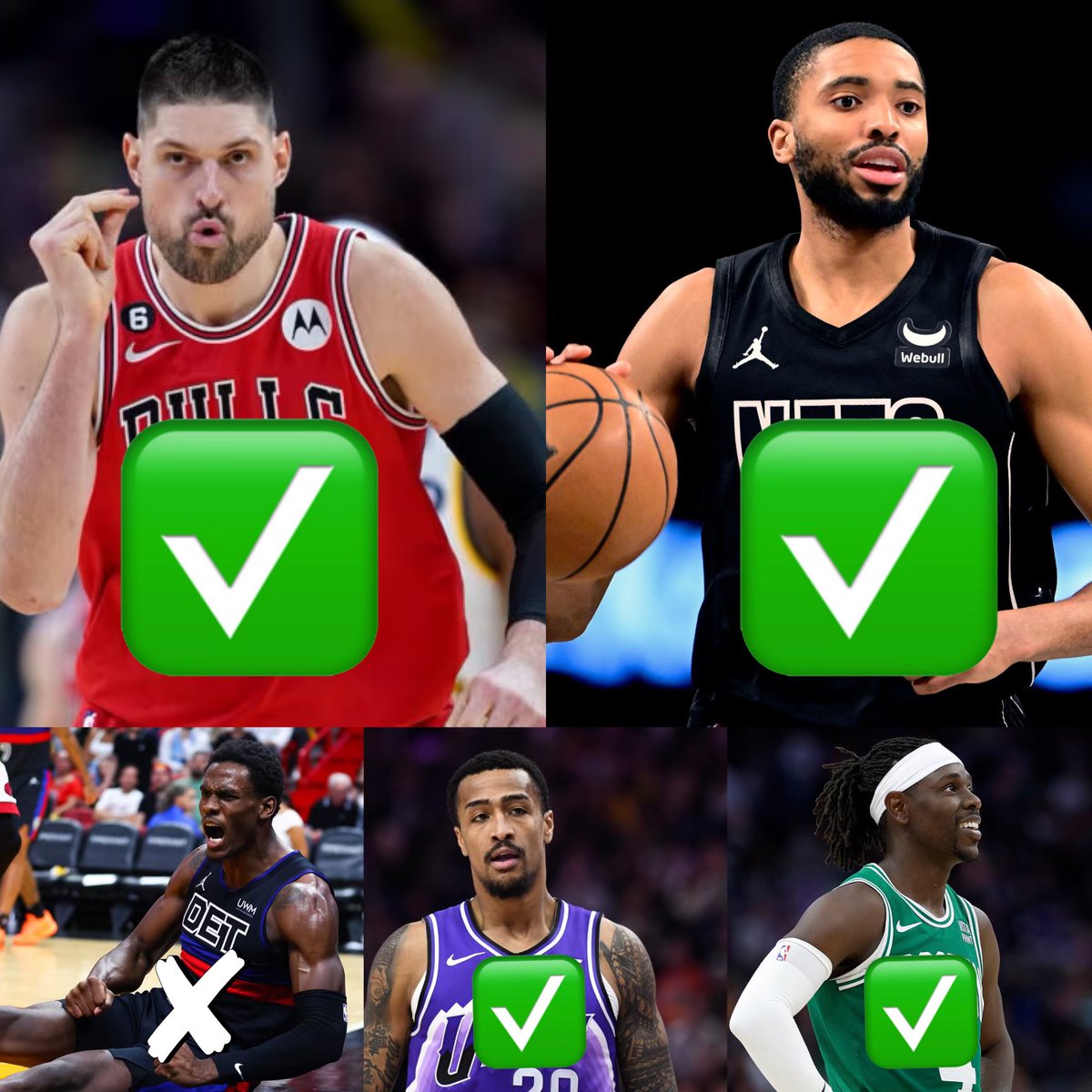 $100 to one person who likes or RTs this tweet to support!⬇️

NBA Recap: 4-1💰

Another GREAT Night!

Nikola Vucevic 21.5 PA “O”✅
(-110)DK
Jrue Holiday 16.5 PA “O”✅
(-115)FD
Mikal Bridges 18.5 Pts “O”✅
 (-125)DK*
John Collins 27.5/26.5 PR “U”✅
(-135)ESPN
Jalen Duren Double