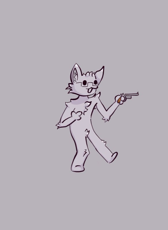 wetcro1ssant's tweet photo. Doodled a friend, with a gun https://t.co/b38Dcv5WyJ