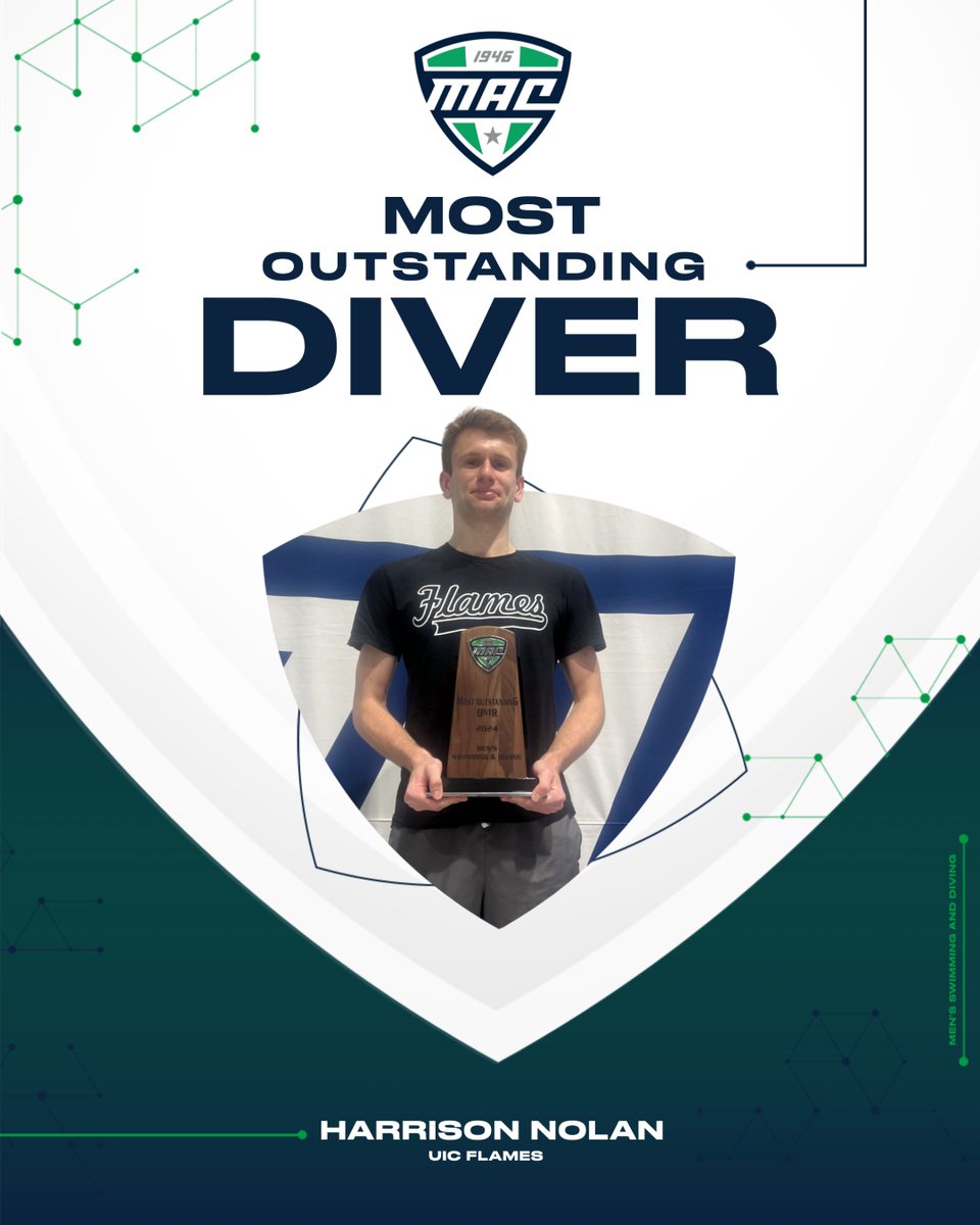 MACSports's tweet photo. Congrats to UIC's Harrison Nolan on being named the 2024 Men’s Swimming and Diving Most Outstanding Diver!

@UIC_SwimDive | #MACtion https://t.co/FgMZfI5Xla