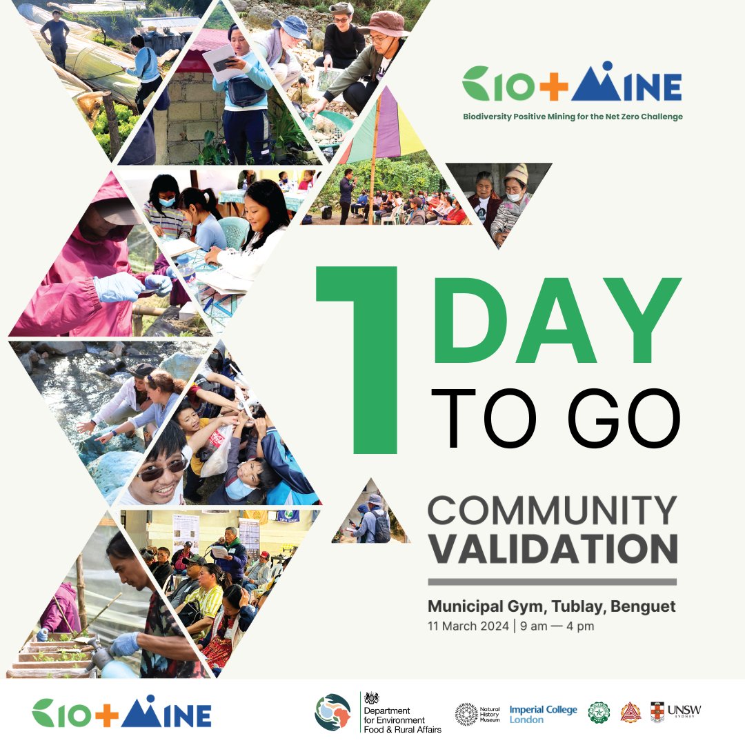 🌟 JUST 1 DAY LEFT! 🌟 We're counting down the hours until our Community Validation on 11 March 2024, from 9 am to 4 pm at the Municipal Gym in Tublay, Benguet. (1/2)