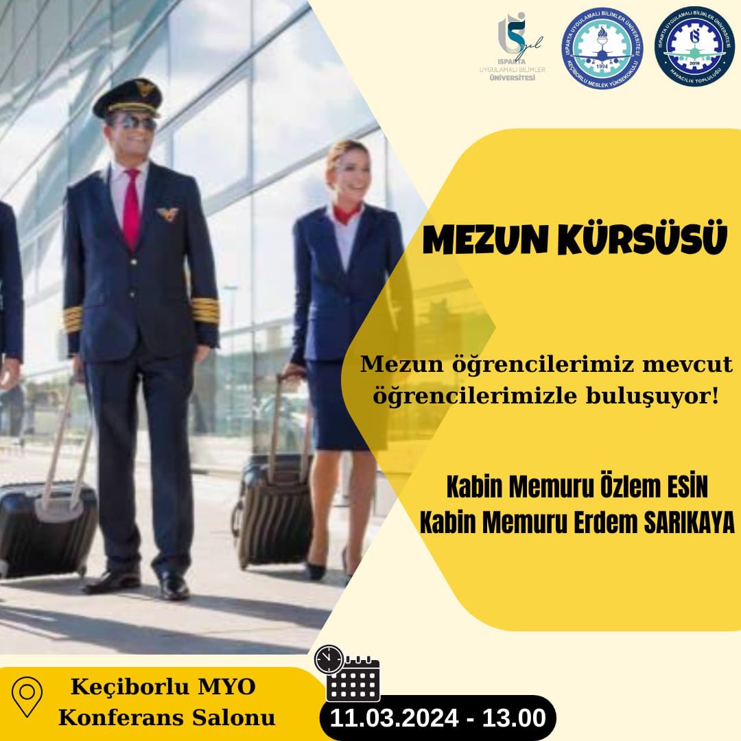 Etkinliğimize Davetlisiniz. ✈️

<a href="/isubu32/">Isparta Uygulamalı Bilimler Üniversitesi</a> 
<a href="/isubukmyo/">ISUBÜ Keçiborlu MYO</a> 
<a href="/IspartaTopluluk/">isubu_topluluklar</a> 

#ISUBÜ #ISUBÜHavacılıkTopluluğu