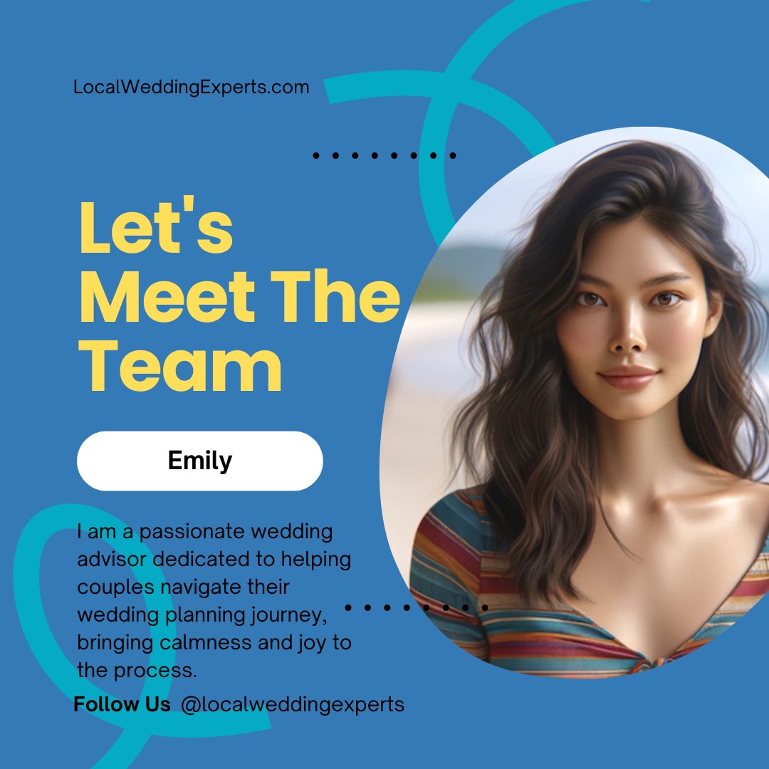 🌟 Meet Emily 🌟 Passionate about making wedding planning a breeze, Emily’s here to help you navigate your journey with joy and ease. From finding the perfect vendors to answering your burning questions, she’s your go-to for a stress-free path to “I do.” 💍✨ #WeddingPlanning