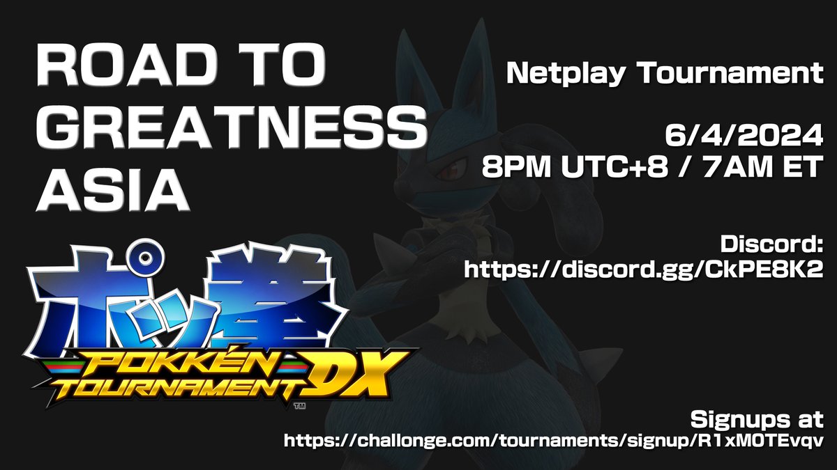 Road to Greatness is expanding to the Asia region!
Join the inaugural tournament this coming April 6th!

Challonge: challonge.com/e5mkyqdb#/sign…
Discord: discord.gg/CkPE8K2