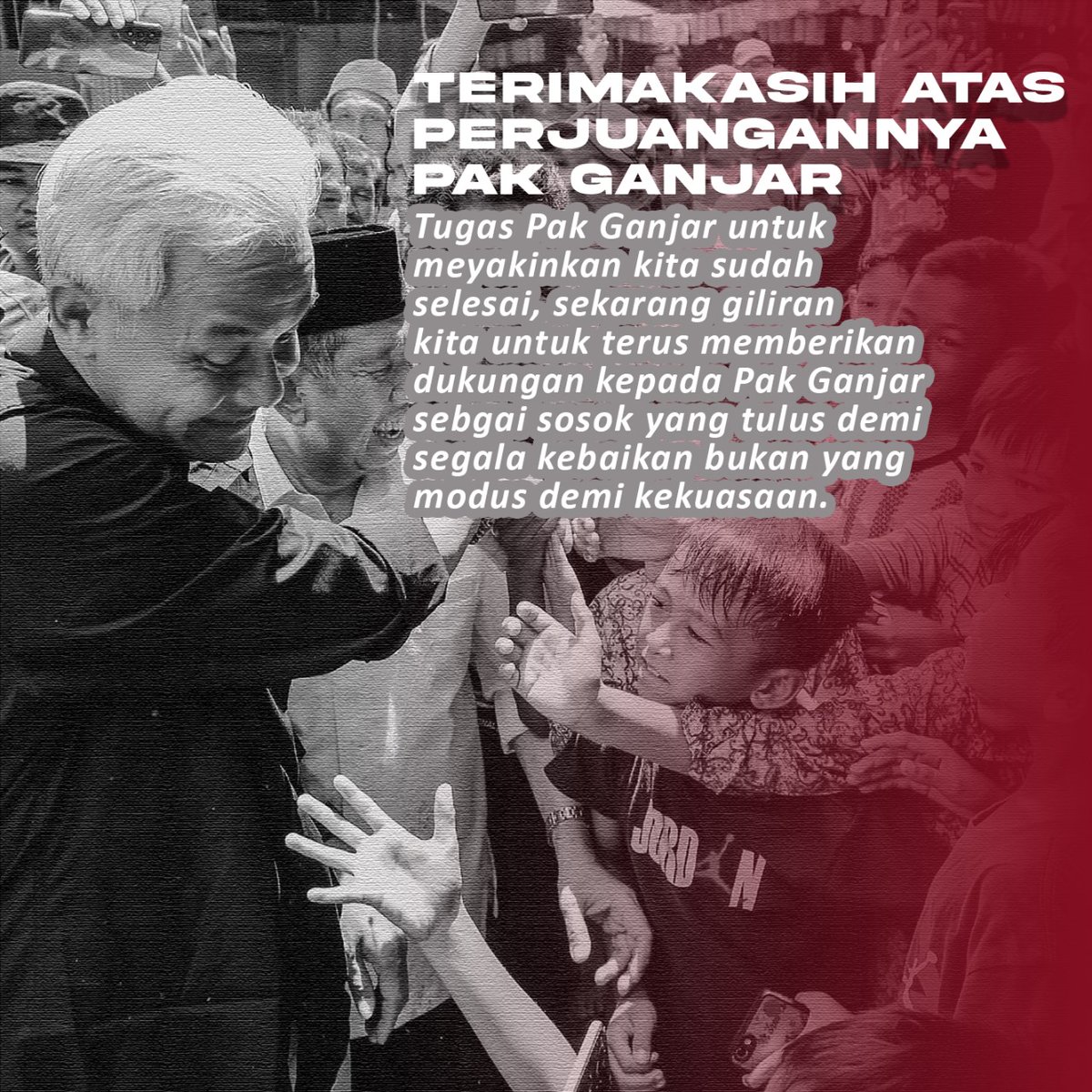 Terima kasih, MasGanjar, telah menjadi inspirasi bagi rakyat. Ganjar Pranowo, hanya yang terbaik untuk rakyat @thisndayyy 
#KitaAdalahTiga
#BanggaBersamaGPMMD