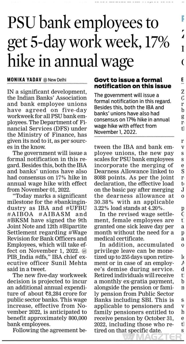 SunilKu92687431's tweet photo. It further clarifies the misconceived mind about the important achievement of unions,  led by our mighty Confederation, AIBOC. Jai Ho https://t.co/oG6apd0Zaq