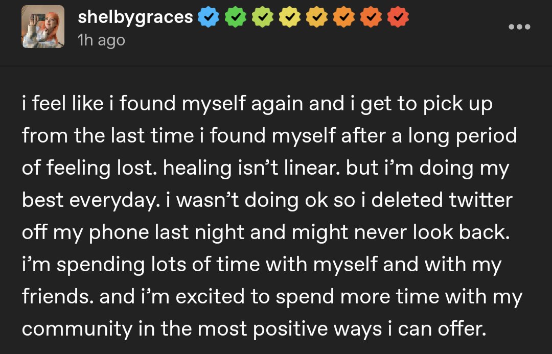 Shelby on her Tumblr 💜