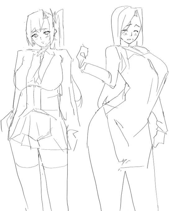 細目のお母さんと元彼女
#イラスト 