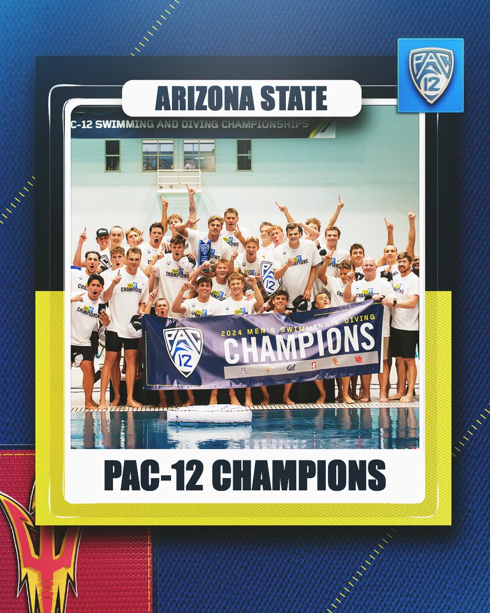 BACK-TO-BACK PAC-12 CHAMPS 🏆

<a href="/ASUSwimDive/">Sun Devil Swim/Dive</a> wins 16 of 18 races to take the title!