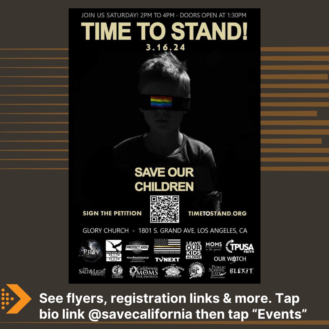 savecalifornia's tweet photo. Join others in the fight for good against evil in L.A. March 12 and 16, and in Sacramento March 14. Get informed and get active! https://t.co/WKVylVy0L7
#1A #profamily #childrenshealthdefense #resisttheleft #massresistance #timetostand #mommabear #familyvalues #savecalifornia https://t.co/UIUKPPiuof