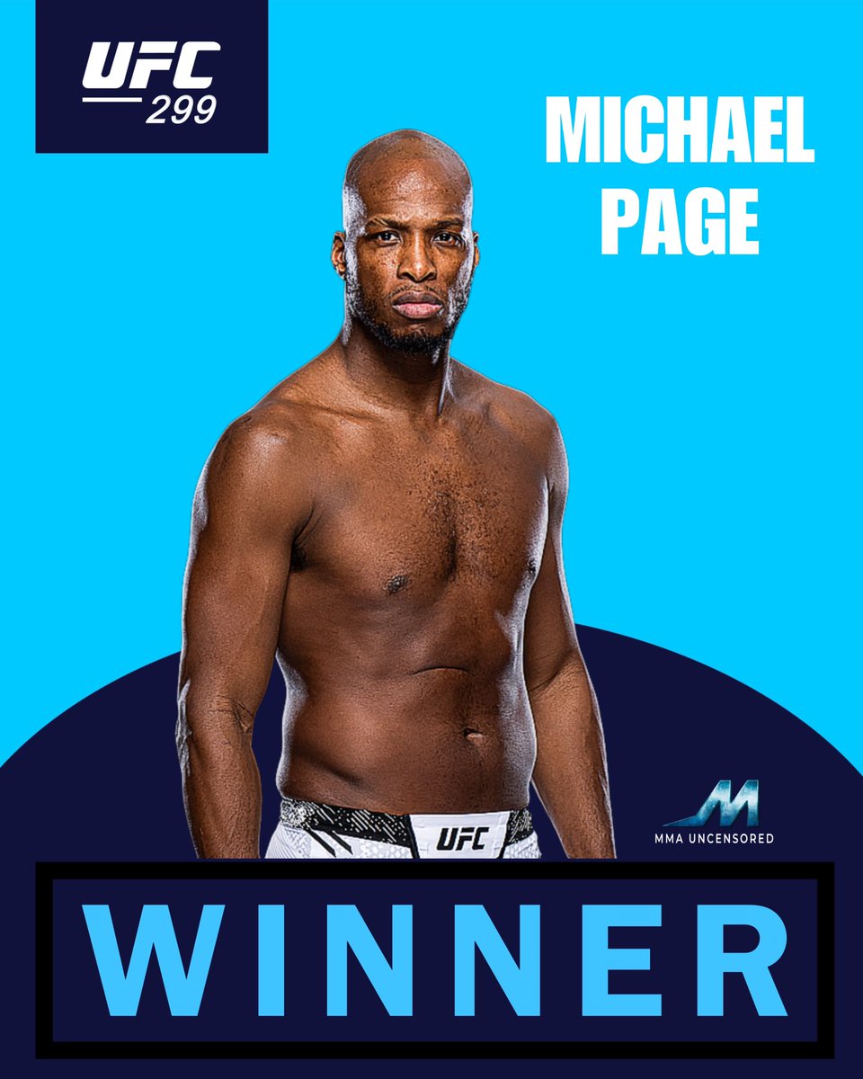 #UFC299 Results ‼️ Michael Page defeated Kevin Holland by unanimous decision. #UFC