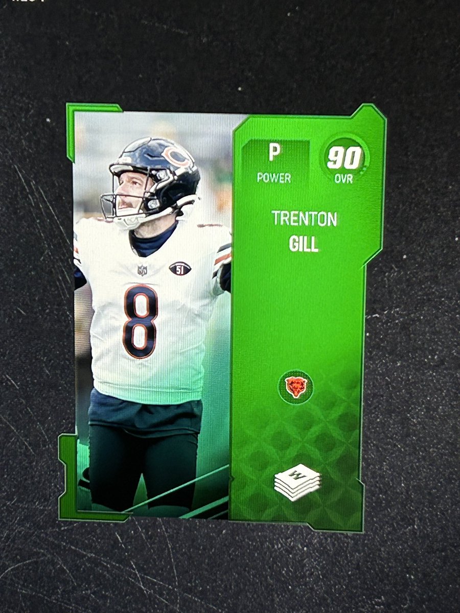 WalkerIllinois's tweet photo. Ah yes. My favorite Punter. @gill_trenton do better @EASPORTS_MUT I know it’s the Chicago Bears but Cmon. https://t.co/noQ1EaDYHH