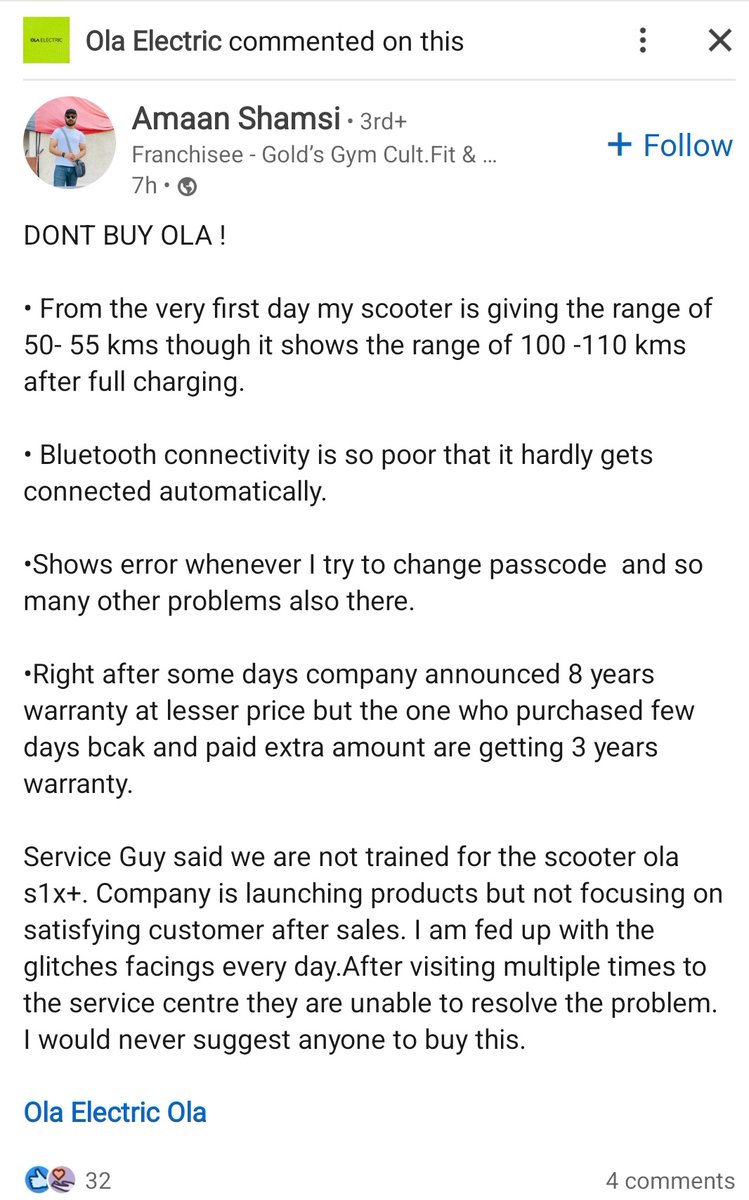 #CustomerSatisfaction #OLAElectric #ElectricVehicles #India