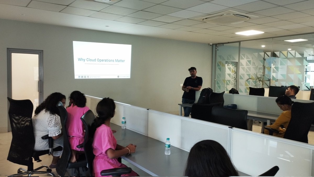 WTMBaroda's tweet photo. We started with the first talk with @NomadicMehul about "Why Cloud Operations Matter" 🚀

#IWD2024 #wtmbaroda https://t.co/0pMQDDumWG