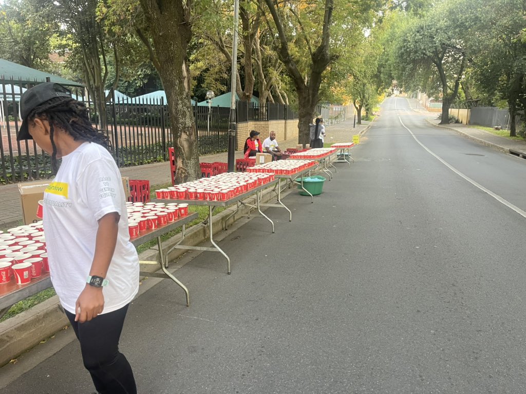 Duty calls for the #WatermelonGang🍉 at the @MotsepeFoundtn #racetogenderequality