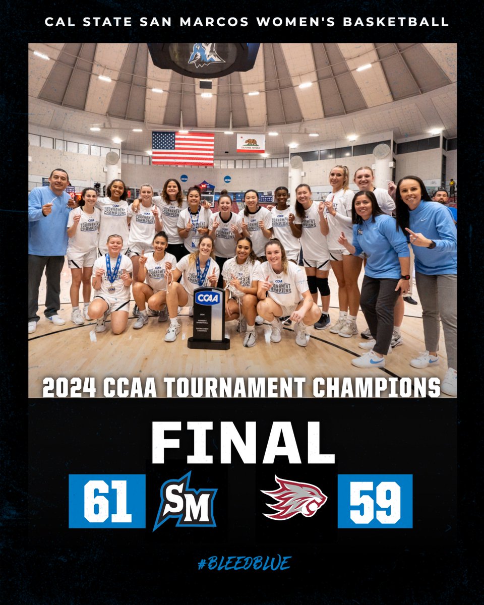 BACK-2-BACK CCAA TOURNAMENT CHAMPIONS!  #BleedBlue