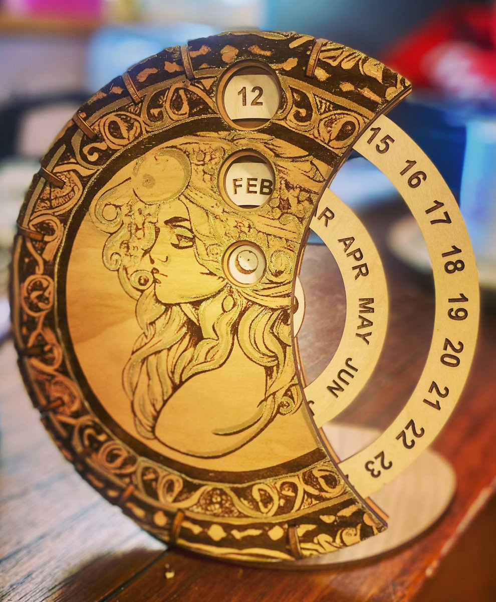 I made this moon goddess calendar with my new <a href="/glowforge/">Glowforge</a> Spark… and the creative team liked it so much, they printed a copy to use in our launch video! (You can check the video out at Glowforge.com/spark)

It’s pretty cool what this powerful little Craft Laser can make! ✨🌒