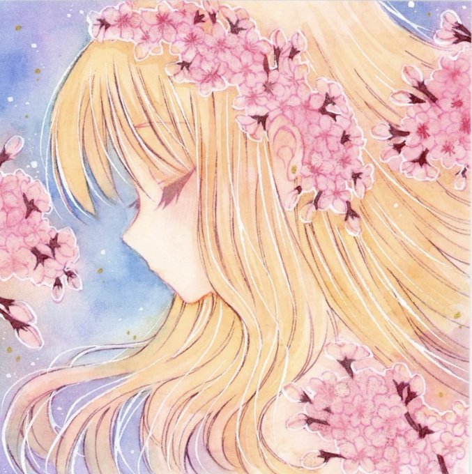 「桜 頭に花」のTwitter画像/イラスト(新着)｜4ページ目