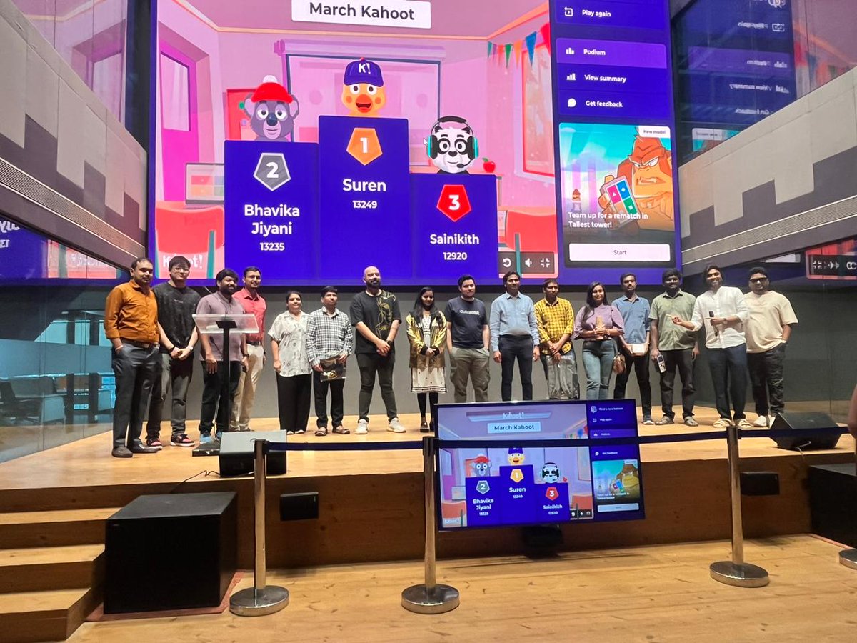 Last, but not least!🤘 It's always fun to participate in the kahoot quiz with the #trailblazercommunity. And being among the quiz winners is something that is really special. Thank you team #SFDCHyd for organising this event and everyone who attended this event on Weekend :)