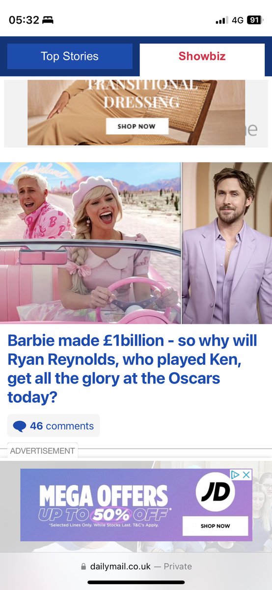 Good luck at the Oscars <a href="/VancityReynolds/">Ryan Reynolds</a>
