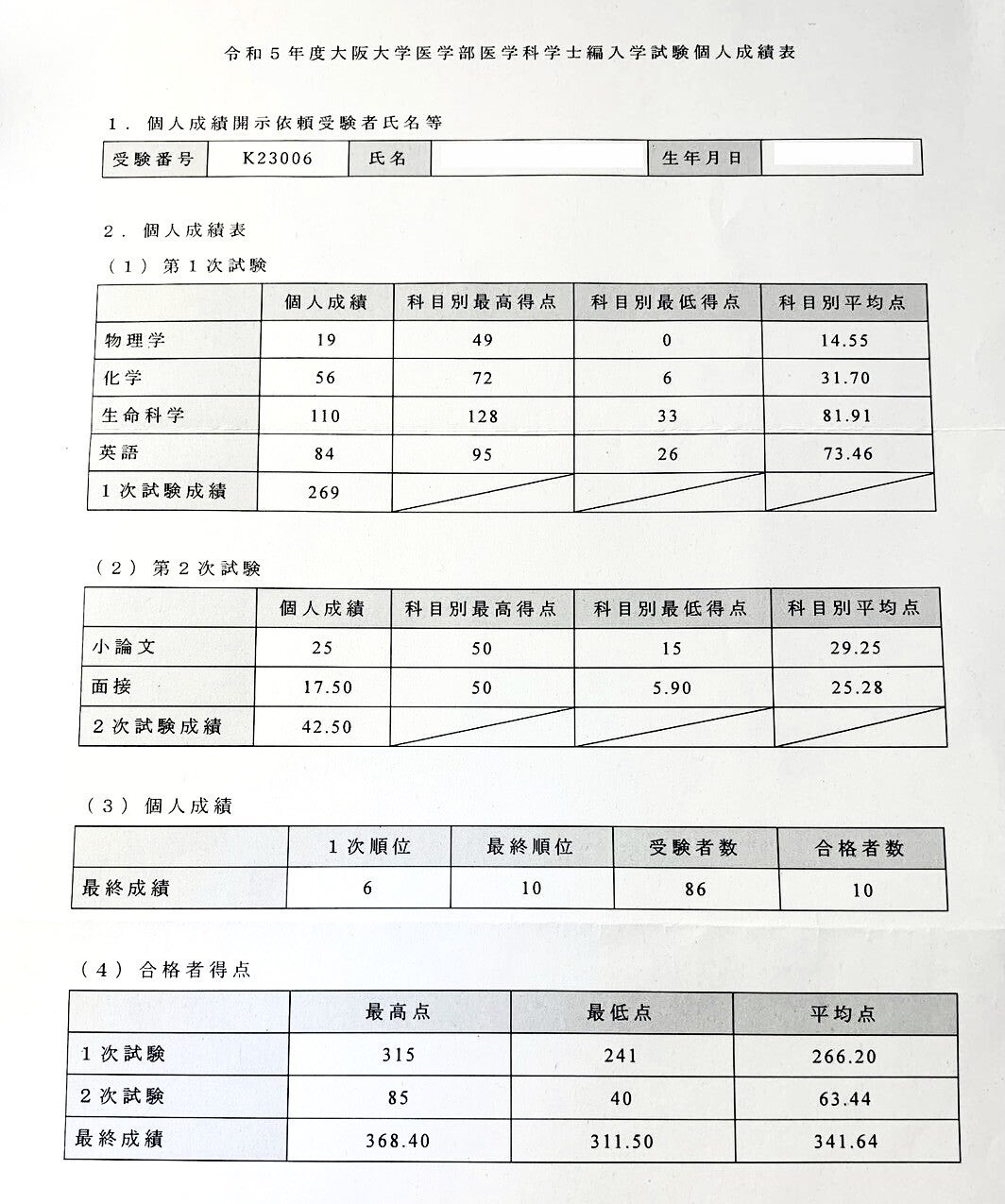 値下げ 医学部学士編入 大阪大学 過去問(2010-2018)（医学部編入